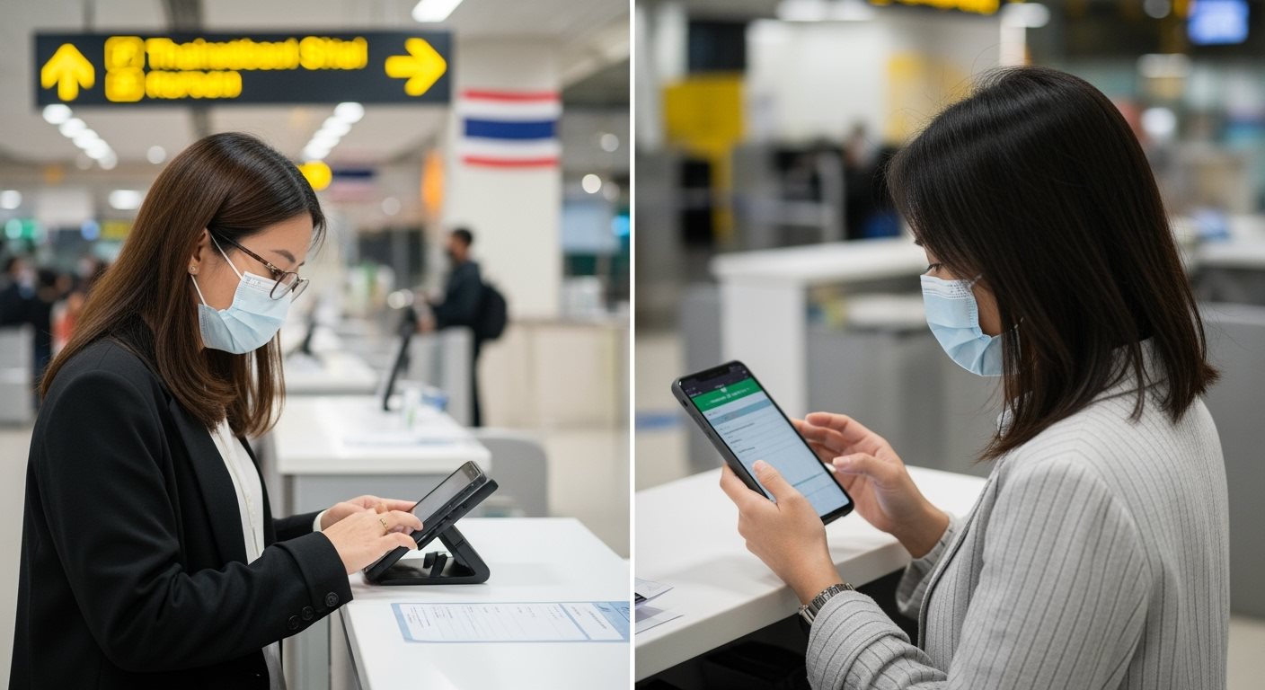 Traveler being cautious about fake Thailand Digital Arrival Card websites